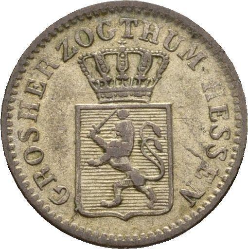Anverso 1 Kreuzer 1850 - valor de la moneda de plata - Hesse-Darmstadt, Luis III