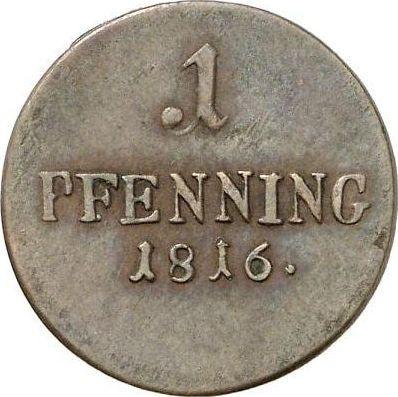 Rewers monety - 1 fenig 1816 - cena  monety - Bawaria, Maksymilian I