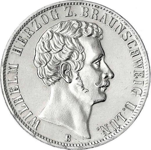 Аверс монеты - Талер 1859 года B - цена серебряной монеты - Брауншвейг-Вольфенбюттель, Вильгельм