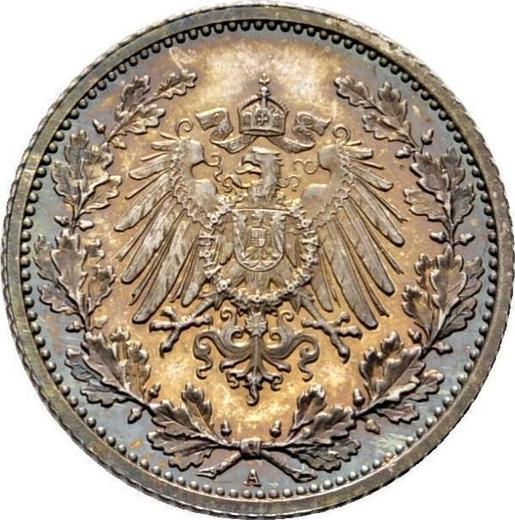 Reverso Medio marco 1913 A "Tipo 1905-1919" - valor de la moneda de plata - Alemania, Imperio alemán