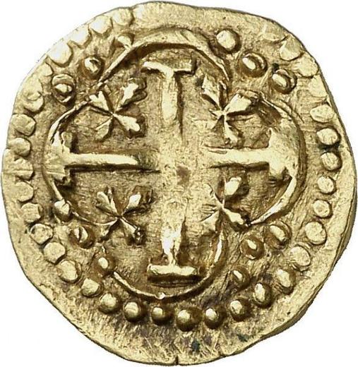Реверс монеты - 1 эскудо 1749 года L R - цена золотой монеты - Перу, Фердинанд VI