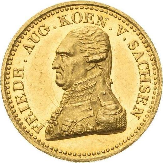 Аверс монеты - Дукат 1824 года I.G.S. - цена золотой монеты - Саксония-Альбертина, Фридрих Август I