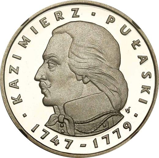 Reverso 100 eslotis 1976 MW SW "Kazimierz Pułaski" Plata - valor de la moneda de plata - Polonia, República Popular