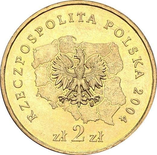 Аверс монеты - 2 злотых 2004 года MW "Силезское воеводство" - цена  монеты - Польша, III Республика после деноминации