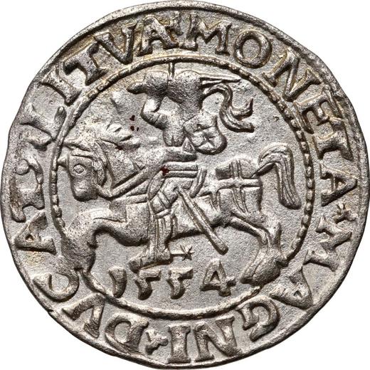 Reverso Medio grosz 1554 "Lituania" - valor de la moneda de plata - Polonia, Segismundo II Augusto
