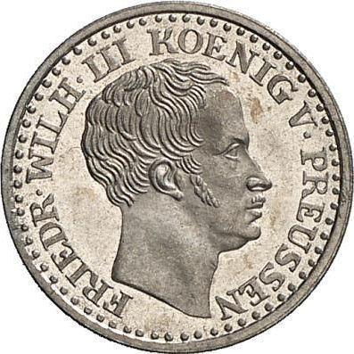 Аверс монеты - 1 серебряный грош 1838 года A - цена серебряной монеты - Пруссия, Фридрих Вильгельм III