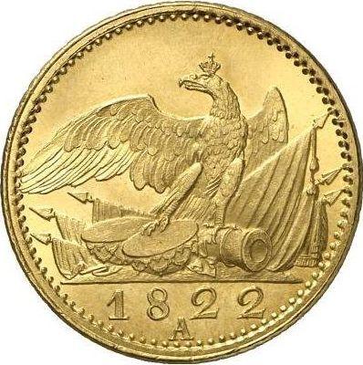 Rewers monety - Friedrichs d'or 1822 A - cena złotej monety - Prusy, Fryderyk Wilhelm III