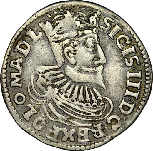 Аверс монеты - Шестак (6 грошей) 1596 года IF SC HR - цена серебряной монеты - Польша, Сигизмунд III Ваза