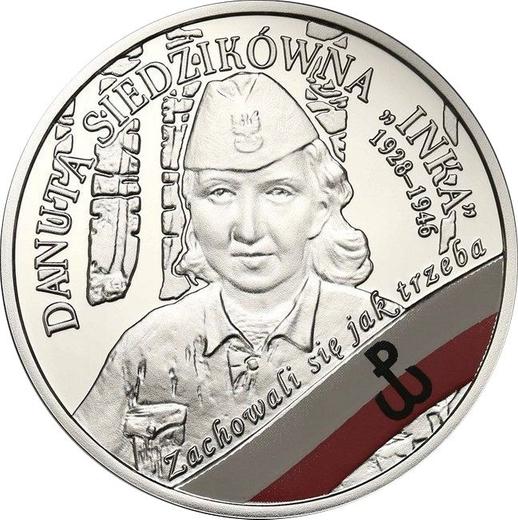 Revers 10 Zlotych 2017 MW "Danuta Siedzikówna "Inka"" - Silbermünze Wert - Polen, III Republik Polen nach Stückelung
