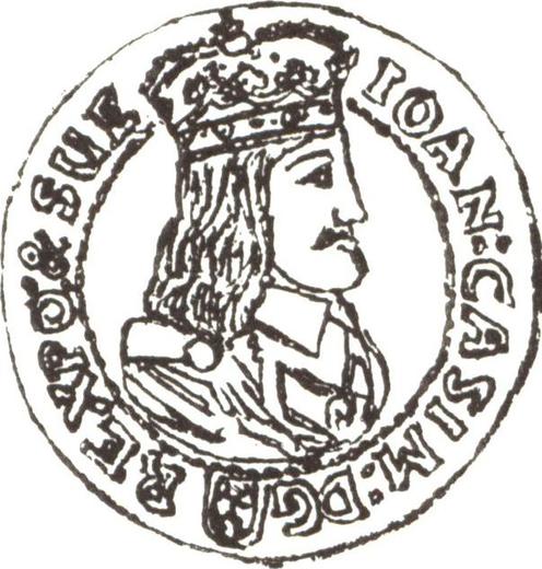 Awers monety - Szóstak 1667 TBL "Popiersie z obwódką" - cena srebrnej monety - Polska, Jan II Kazimierz