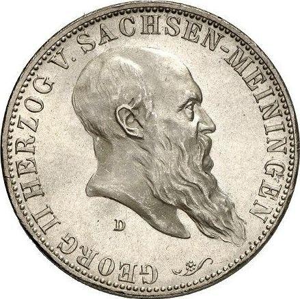 Awers monety - 5 marek 1901 В "Saksonia-Meiningen" 75 urodziny - cena srebrnej monety - Niemcy, Cesarstwo Niemieckie