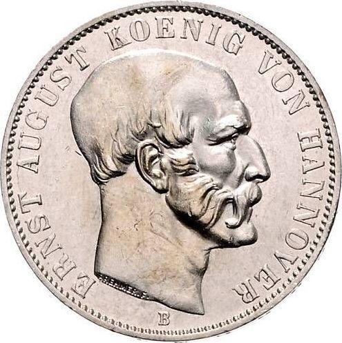Аверс монеты - Талер 1849 года B "Тип 1848-1851" - цена серебряной монеты - Ганновер, Эрнст Август