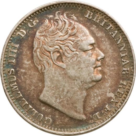 Awers monety - 4 pensy 1834 "Maundy" - cena srebrnej monety - Wielka Brytania, Wilhelm IV
