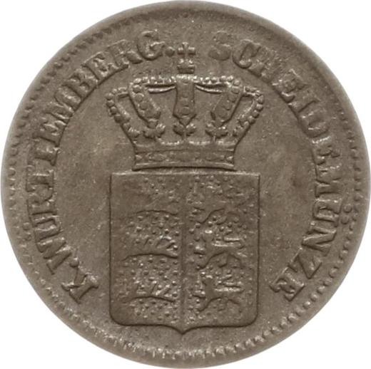 Awers monety - 1 krajcar 1858 - cena srebrnej monety - Wirtembergia, Wilhelm I