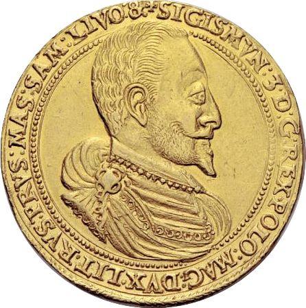 Awers monety - 10 Dukatów (Portugał) bez daty (1587-1632) "Wąskie popiersie bez kryzy" - cena złotej monety - Polska, Zygmunt III