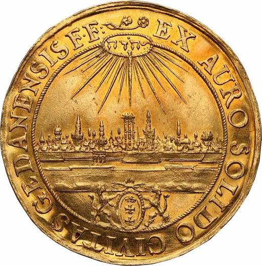 Реверс монеты - Донатив 3 дуката без года (1649-1668) IH "Гданьск" - цена золотой монеты - Польша, Ян II Казимир