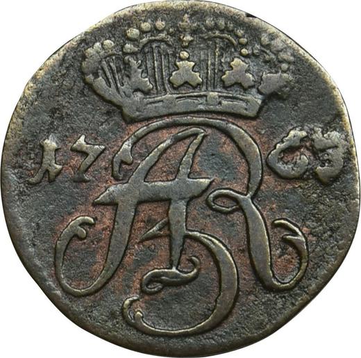 Anverso Szeląg 1763 REOE "de Gdansk" - valor de la moneda  - Polonia, Augusto III