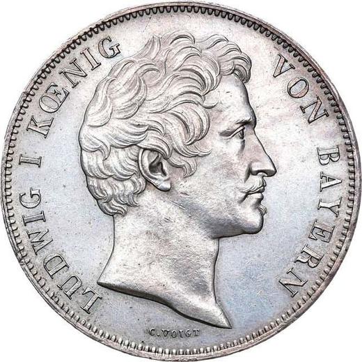 Anverso 2 táleros 1842 "Boda" - valor de la moneda de plata - Baviera, Luis I