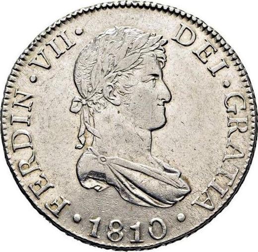 Аверс монеты - 8 реалов 1810 года c CI "Тип 1809-1830" - цена серебряной монеты - Испания, Фердинанд VII