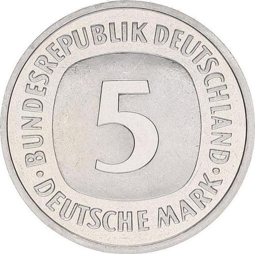 Anverso 5 marcos 1996 A - valor de la moneda  - Alemania, RFA