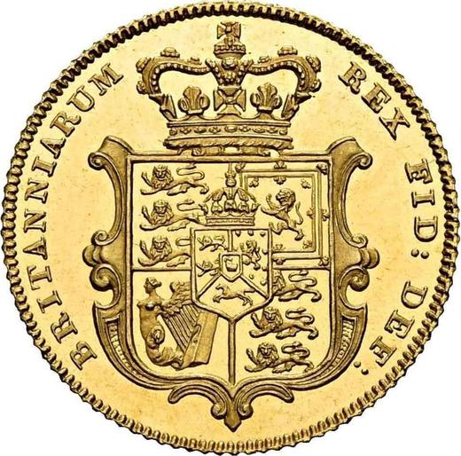 Reverso Medio soberano 1826 - valor de la moneda de oro - Gran Bretaña, Jorge IV