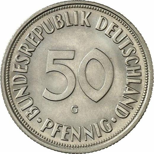 Аверс монеты - 50 пфеннигов 1968 года G - цена  монеты - Германия, ФРГ