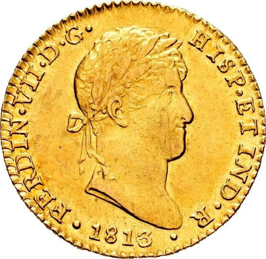 Аверс монеты - 2 эскудо 1813 года c CJ "Тип 1811-1833" - цена золотой монеты - Испания, Фердинанд VII