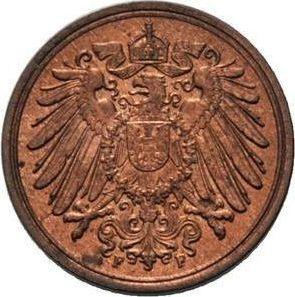 Reverso 1 Pfennig 1906 F "Tipo 1890-1916" - valor de la moneda  - Alemania, Imperio alemán
