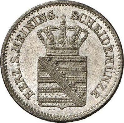 Аверс монеты - 1 крейцер 1864 года - цена серебряной монеты - Саксен-Мейнинген, Бернгард II