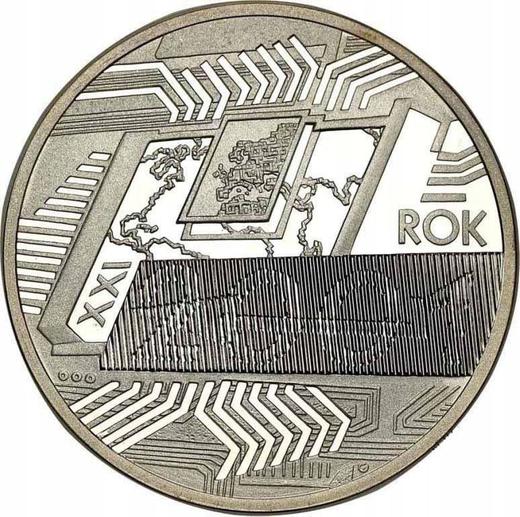 Reverse 10 Zlotych 2001 MW RK "Year 2001" - Silver Coin Value - Poland, III Republic after denomination