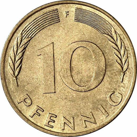 Аверс монеты - 10 пфеннигов 1977 года F - цена  монеты - Германия, ФРГ