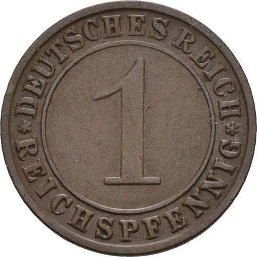 Аверс монеты - 1 рейхспфенниг 1930 года F - цена  монеты - Германия, Bеймарская республика