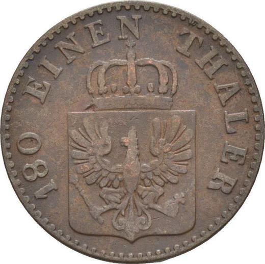 Аверс монеты - 2 пфеннига 1849 года A - цена  монеты - Пруссия, Фридрих Вильгельм IV