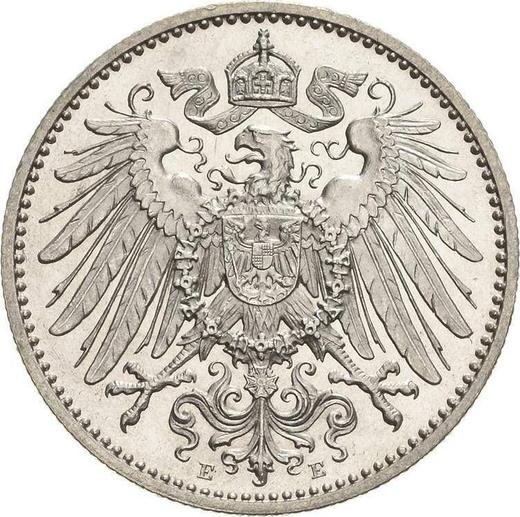 Reverso 1 marco 1892 E "Tipo 1891-1916" - valor de la moneda de plata - Alemania, Imperio alemán