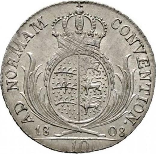 Реверс монеты - 10 крейцеров 1808 года I.L.W. - цена серебряной монеты - Вюртемберг, Фридрих I Вильгельм