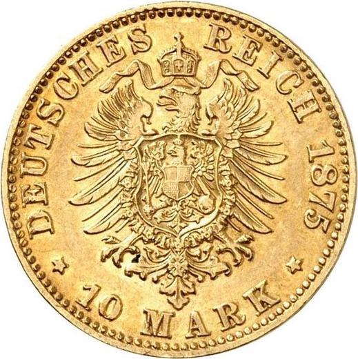 Реверс монеты - 10 марок 1875 года C "Пруссия" - цена золотой монеты - Германия, Германская Империя