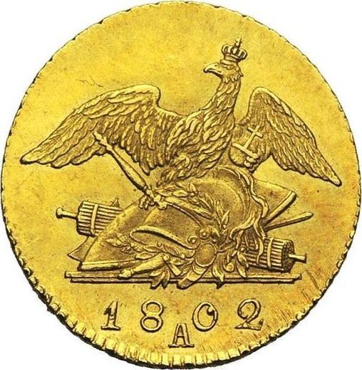 Rewers monety - 1/2 friedrich d'or 1802 A - cena złotej monety - Prusy, Fryderyk Wilhelm III