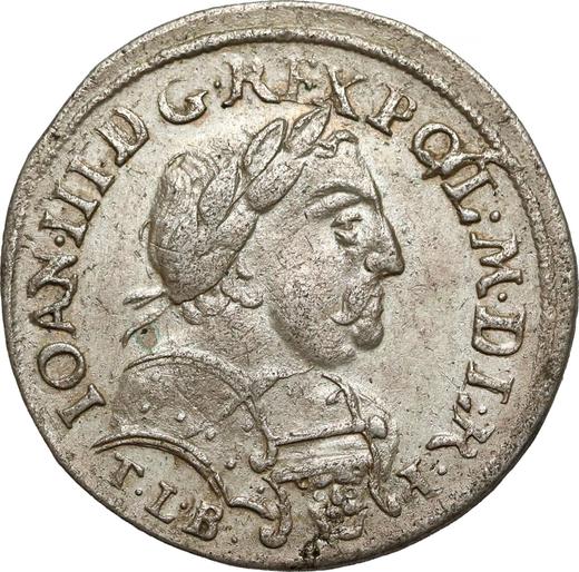 Obverse 6 Groszy (Szostak) 1681 C TLB "Type 1680-1683" - Silver Coin Value - Poland, John III Sobieski