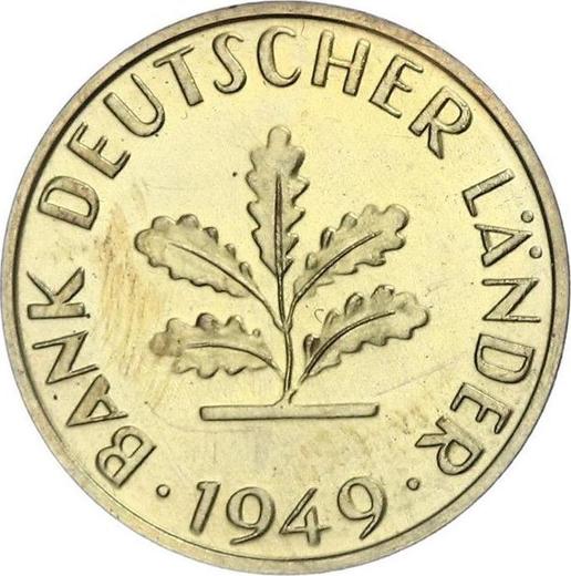 Rewers monety - 10 fenigów 1949 D "Bank deutscher Länder" - cena  monety - Niemcy, RFN