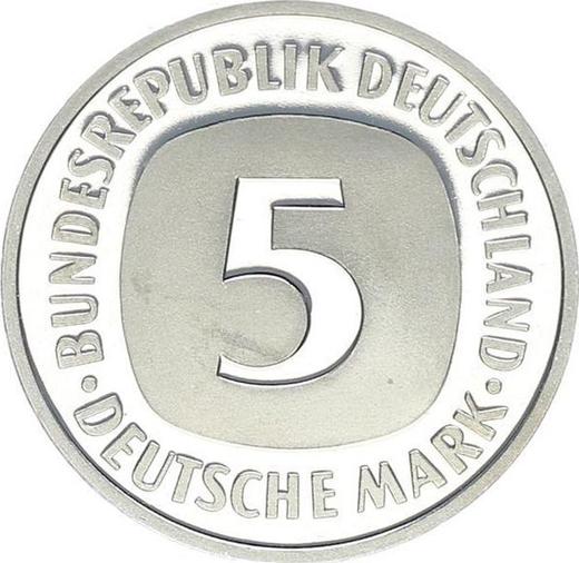 Аверс монеты - 5 марок 1991 года D - цена  монеты - Германия, ФРГ