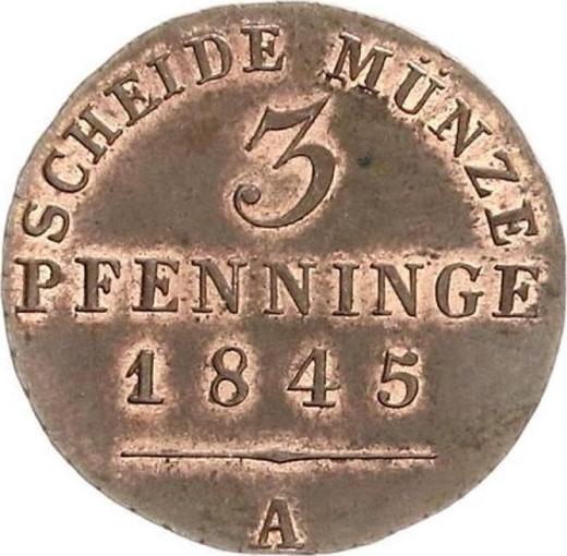 Reverso 3 Pfennige 1845 A - valor de la moneda  - Prusia, Federico Guillermo IV