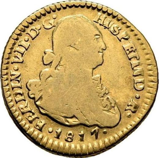 Awers monety - 1 escudo 1817 So FJ - cena złotej monety - Chile, Ferdynand VI