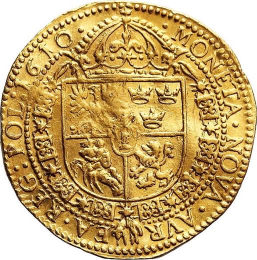 Реверс монеты - Дукат 1610 года "Тип 1609-1613" - цена золотой монеты - Польша, Сигизмунд III Ваза