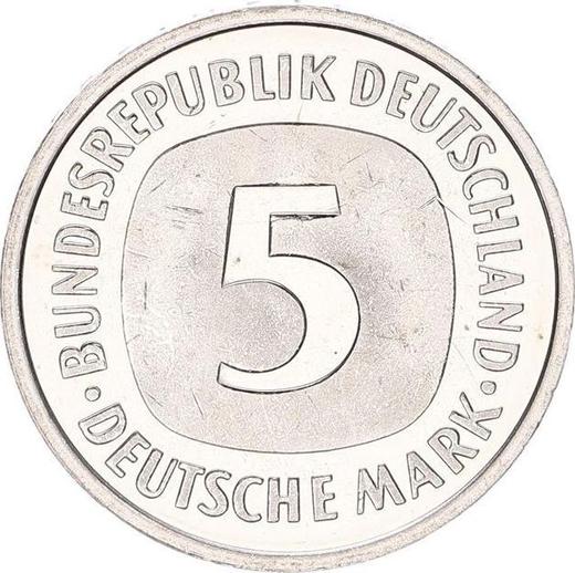 Obverse 5 Mark 1995 F -  Coin Value - Germany, FRG