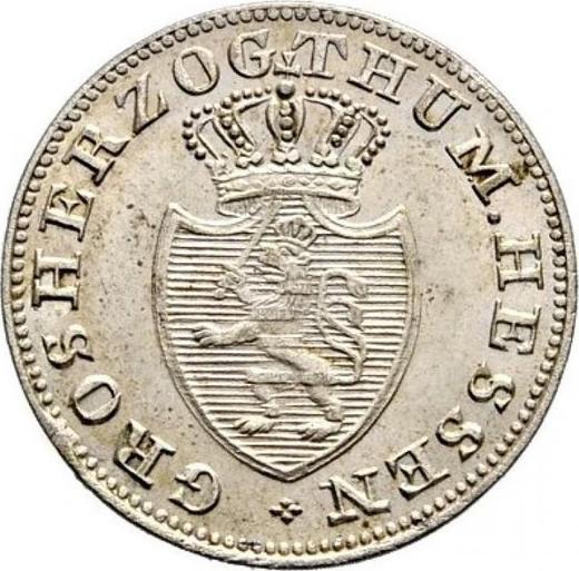 Аверс монеты - 6 крейцеров 1824 года - цена серебряной монеты - Гессен-Дармштадт, Людвиг I