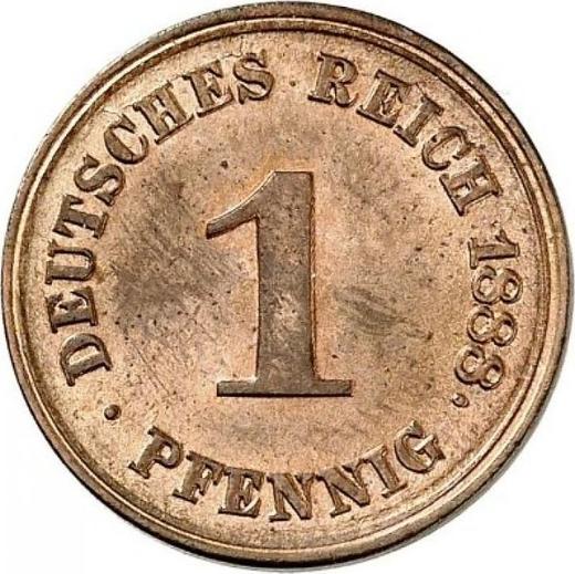 Аверс монеты - 1 пфенниг 1888 года F "Тип 1873-1889" - цена  монеты - Германия, Германская Империя