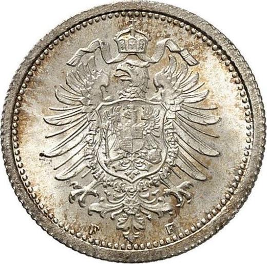 Reverso 20 Pfennige 1877 F "Tipo 1873-1877" - valor de la moneda de plata - Alemania, Imperio alemán