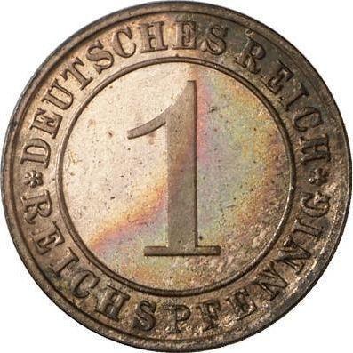 Аверс монеты - 1 рейхспфенниг 1934 года G - цена  монеты - Германия, Bеймарская республика