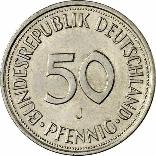 Anverso 50 Pfennige 1981 J - valor de la moneda  - Alemania, RFA
