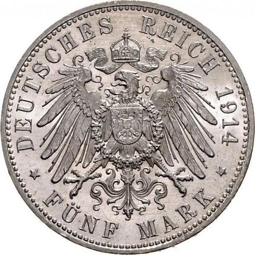 Reverse 5 Mark 1914 A "Prussia" - Germany, German Empire